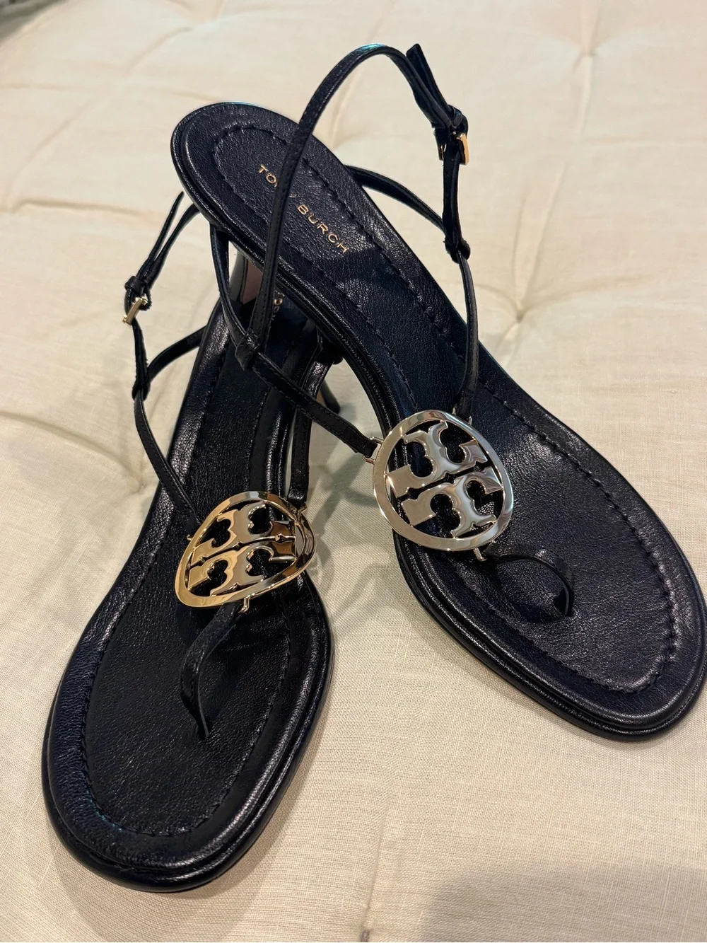 Tory Burch Capri Miller Low Heel Sandal 60mm Black NWOT